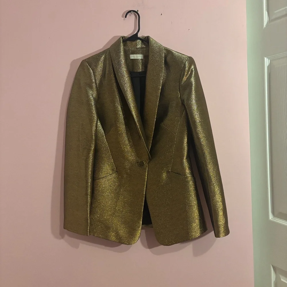Ramy Brook  Women luxury Blazer Metallic Gold - Picture 8 of 13